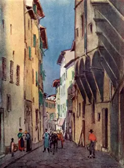 Jacopo Prints: Florence - Via de Vagellai from Piazza S. Jacopo Trafossi