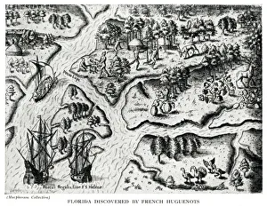 Images Dated 14th December 2018: Florida Discovered by French Huguenots