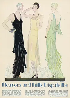 Frill Prints: Flounces and Frill Dispute the Favours of the Evening Mode