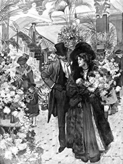 Images Dated 3rd January 2005: The Flower Department, Harrods, London, 1906
