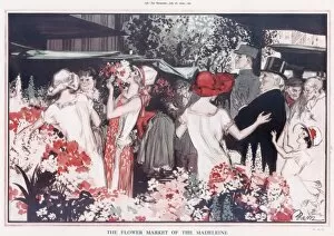 Madeleine Gallery: The Flower Market Of The Madeleine by Blampied