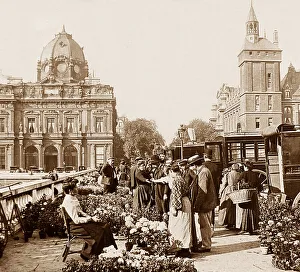 Flower Market, St Michael's Bridge, Paris, France