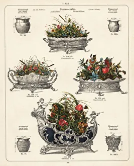 Jardiniere Gallery: Flower stands, flower dishes, vases and jardinieres