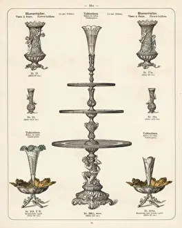 Catalog Prints: Flower vases and centerpiece