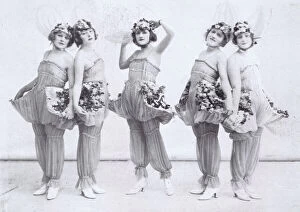 Monte Gallery: The Flowers Girls of France scene from Monte Cristo Jr at the Winter Garden, New York (1919)