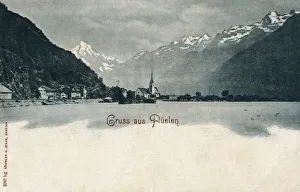 Cantons Prints: Fluelen, Switzerland on the Lac des Quatre Cantons