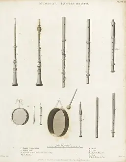 Gong Prints: Flutes, fifes, flageolet, gongs and tabours