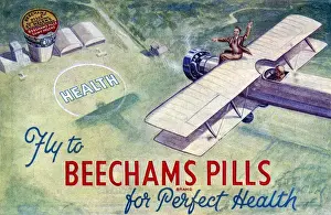 Beechams Prints: Fly to Beechams Pills for Perfect Health - Promo Prochure