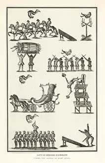 Diversion Prints: Flyer advertising a troupe of acrobats, 18th century