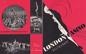 A flyer for the show Folies d amour at the London Casino, 19
