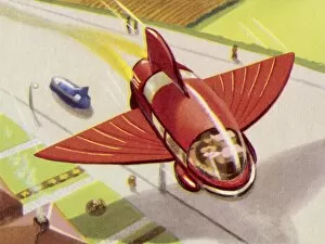 Science Fiction Collection: Flying Automobile
