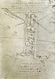 Imagination Prints: Flying machine. ca. 1487. Renaissance art. Cinquecento
