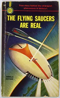 Saucers Prints: The Flying Saucers Are Real, book cover