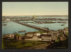 Novgorod Prints: The foire bridge, Nigni-Novgorod, (i. e. Nizhnii Novgorod), R