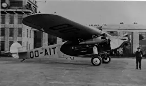 Fokker Prints: Fokker FVII 3m SABENA at Croydon