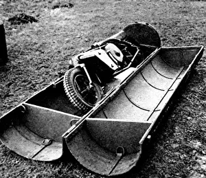 Airborne Prints: Folding Motorcycle in a Parachute Container; Second World Wa
