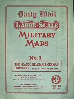 Images Dated 30th April 2012: Two foldout Daily Mail Military Maps Numbers - WWI era