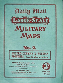 Images Dated 30th April 2012: Two foldout Daily Mail Military Maps Numbers - WWI era