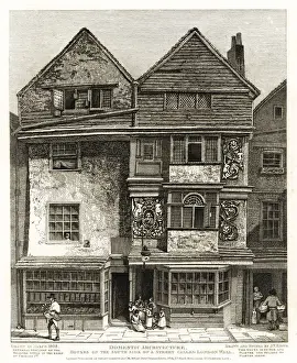 Plaster Prints: Foliage Style houses on London Wall street, 1808