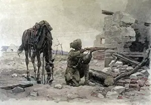 Folio of 24 hand-coloured images - WWI