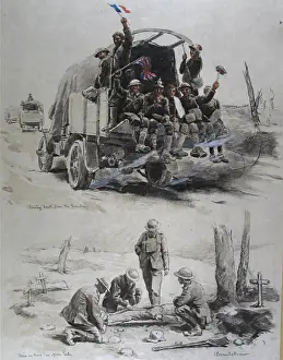 Folio of 24 hand-coloured images - WWI