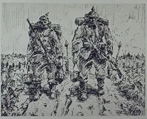 Dragoon Prints: Folio of 97 etchings and drypoints of the Western Front, WW1