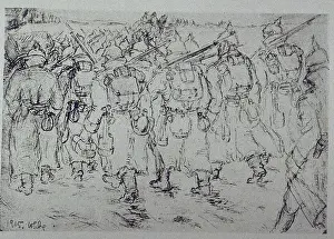 Folio of 97 etchings and drypoints of the Western Front, WW1