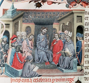 Lleida Collection: Detail from a folio of Codex of the Usages depicting the