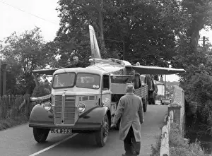 Folland Fo139 Midge G-39-1 during road transportation