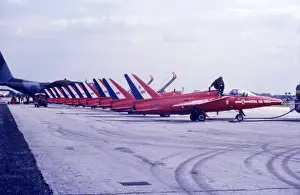 Arrows Prints: Folland Gnat line-up RAF Red Arrows 1978