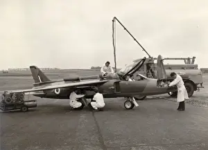 Servicing Prints: Folland Gnat during servicing