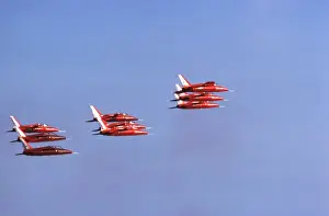 Rafat Prints: Folland Gnats RAF Red Arrows Farnborough 1978