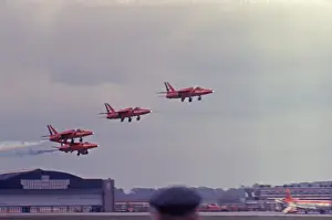 Rafat Prints: Folland Gnats RAF Red Arrows take off