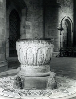 Images Dated 17th May 2021: Font, Hereford Cathedral, Herefordshire, England