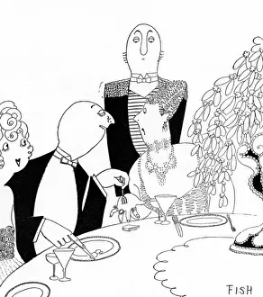 Shortage Prints: The Food Problem, WW1 cartoon by Fish