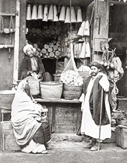 Veils Prints: Food stall, Cairo, Egypt, 1880 s