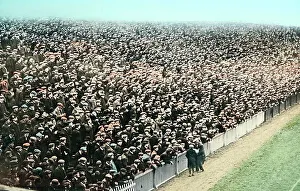 Terraces Prints: Football match crowd, early 1900s