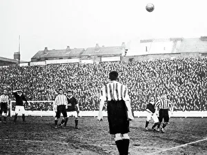 Football match crowd, early 1900s