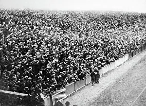 Football match crowd, early 1900s