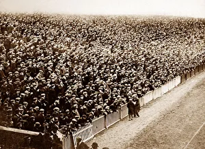 Football match crowd, early 1900s