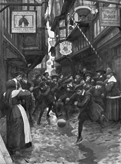 Enjoyed Collection: Football in the Streets of London, 16th century
