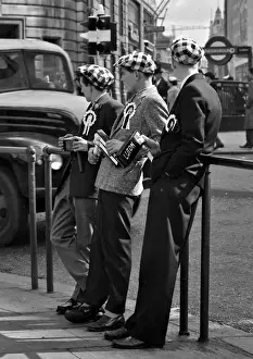 Rattles Prints: Football supporters on a London street