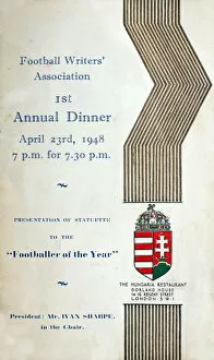 Images Dated 4th June 2020: Football Writers Association - 1st Annual Dinner, held at The Hungaria Restaurant