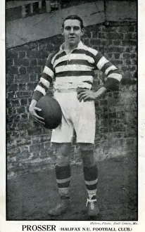 Footballer Prosser, Halifax NU Football Club, Yorkshire