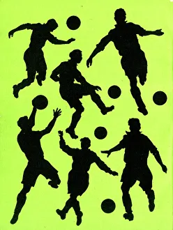 Dynamic Prints: Footballer silhouettes