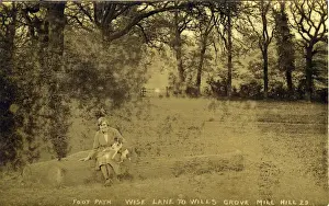 Footpath, Wise Lane to Wills Grove, Mill Hill, Edgware, Barnet, London, England