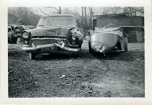 Consul Collection: Ford Consul Classic Car Accident, England