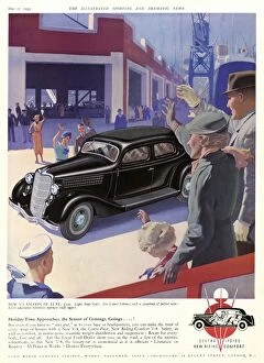 Images Dated 17th April 2012: Ford V 8 saloon advertisement 1935