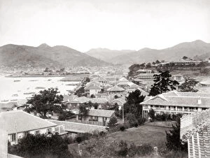 Settlement Gallery: Foreign settlement and Nagasaki harbour, Japan, c.1880 s