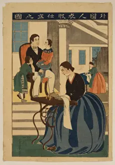 Foreign women engaged in dressmaking
